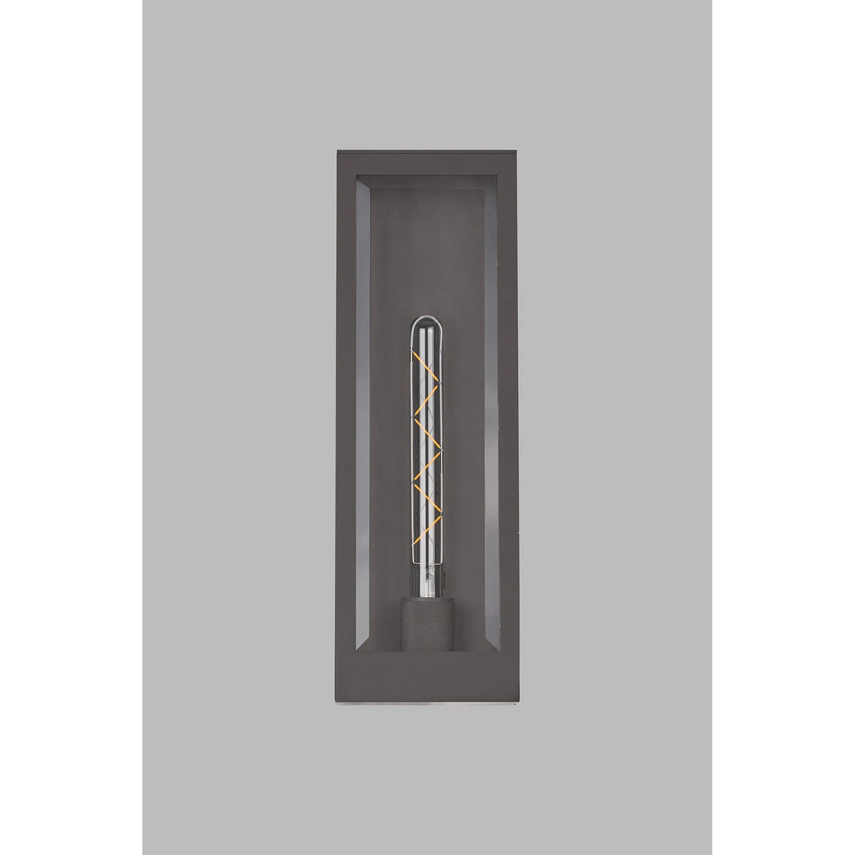 Regent Stenay 457mm IP54 Flush Wall Light in Anthracite with Clear Glass