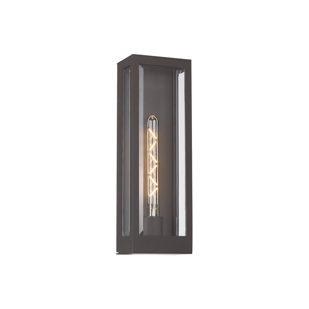 Regent Stenay 457mm IP54 Flush Wall Light in Anthracite with Clear Glass
