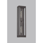 Regent Stenay 609mm 2 Light IP54 Flush Wall Light in Anthracite with Clear Glass