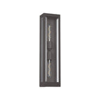 Regent Stenay 609mm 2 Light IP54 Flush Wall Light in Anthracite with Clear Glass
