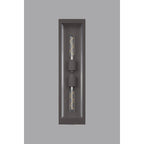 Regent Stenay 609mm 2 Light IP54 Flush Wall Light in Anthracite with Clear Glass