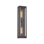 Regent Stenay 609mm 2 Light IP54 Flush Wall Light in Anthracite with Clear Glass