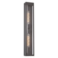 Regent Stenay 915mm 2 Light IP54 Flush Wall Light in Anthracite with Clear Glass