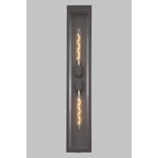 Regent Stenay 915mm 2 Light IP54 Flush Wall Light in Anthracite with Clear Glass