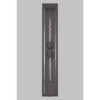 Regent Stenay 915mm 2 Light IP54 Flush Wall Light in Anthracite with Clear Glass