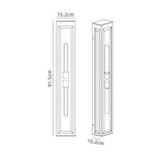 Regent Stenay 915mm 2 Light IP54 Flush Wall Light in Anthracite with Clear Glass
