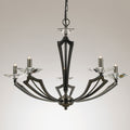 Novena Capreno 5 Light Art Deco Pendant Light Gunmetal