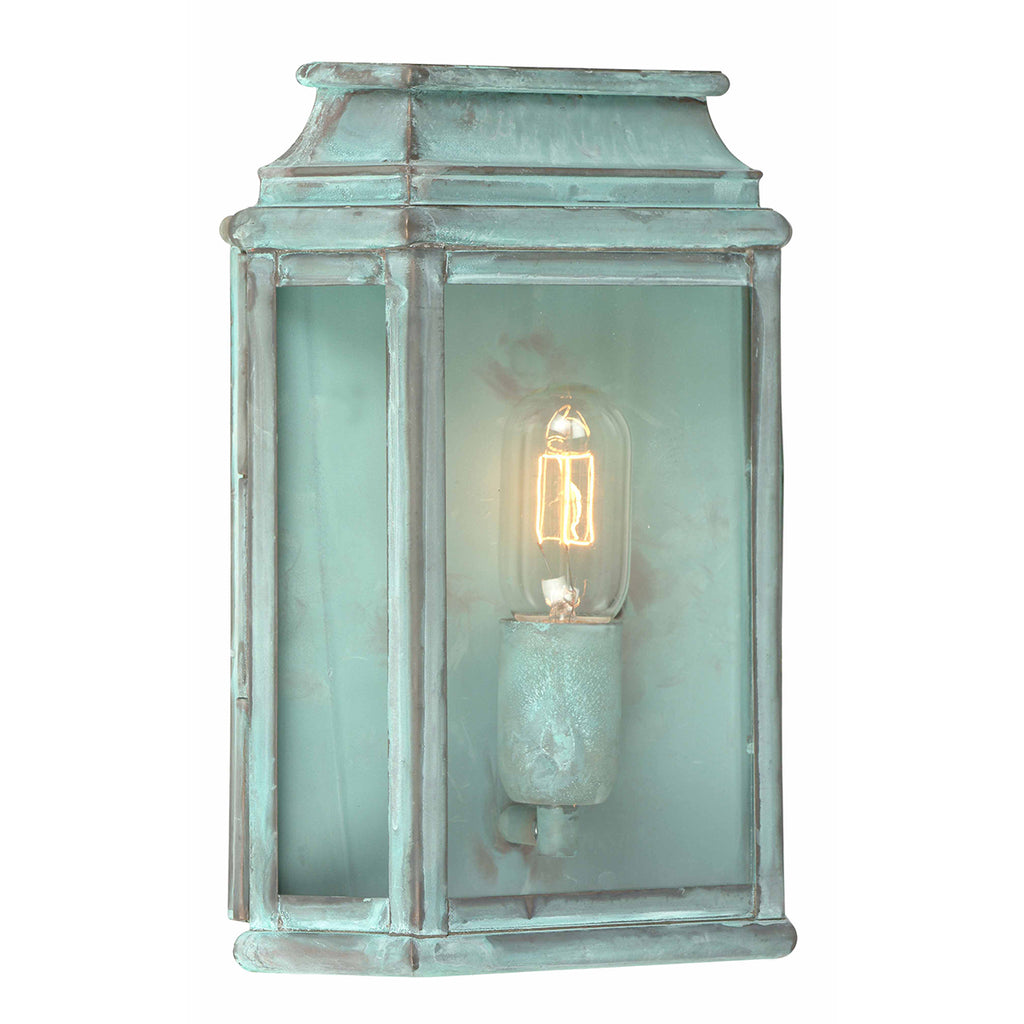 Elstead St Martins Outdoor Coastal Wall Lantern in Solid Brass with Verdigris Finish