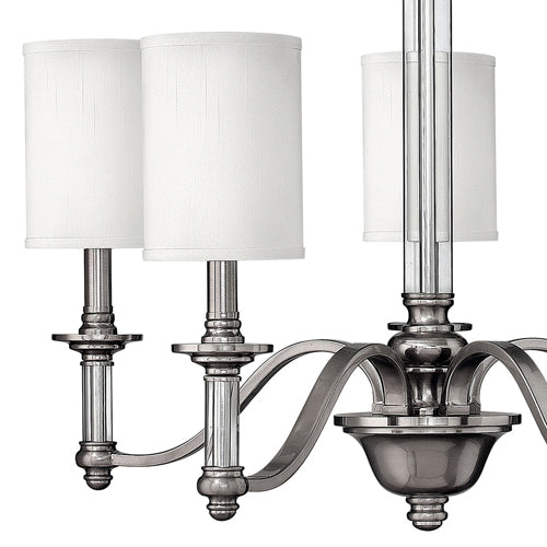 Hinkley Sussex 5 Light Chandelier in Brushed Nickel