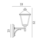 Norlys Turin Outdoor Up Wall Lantern in Black