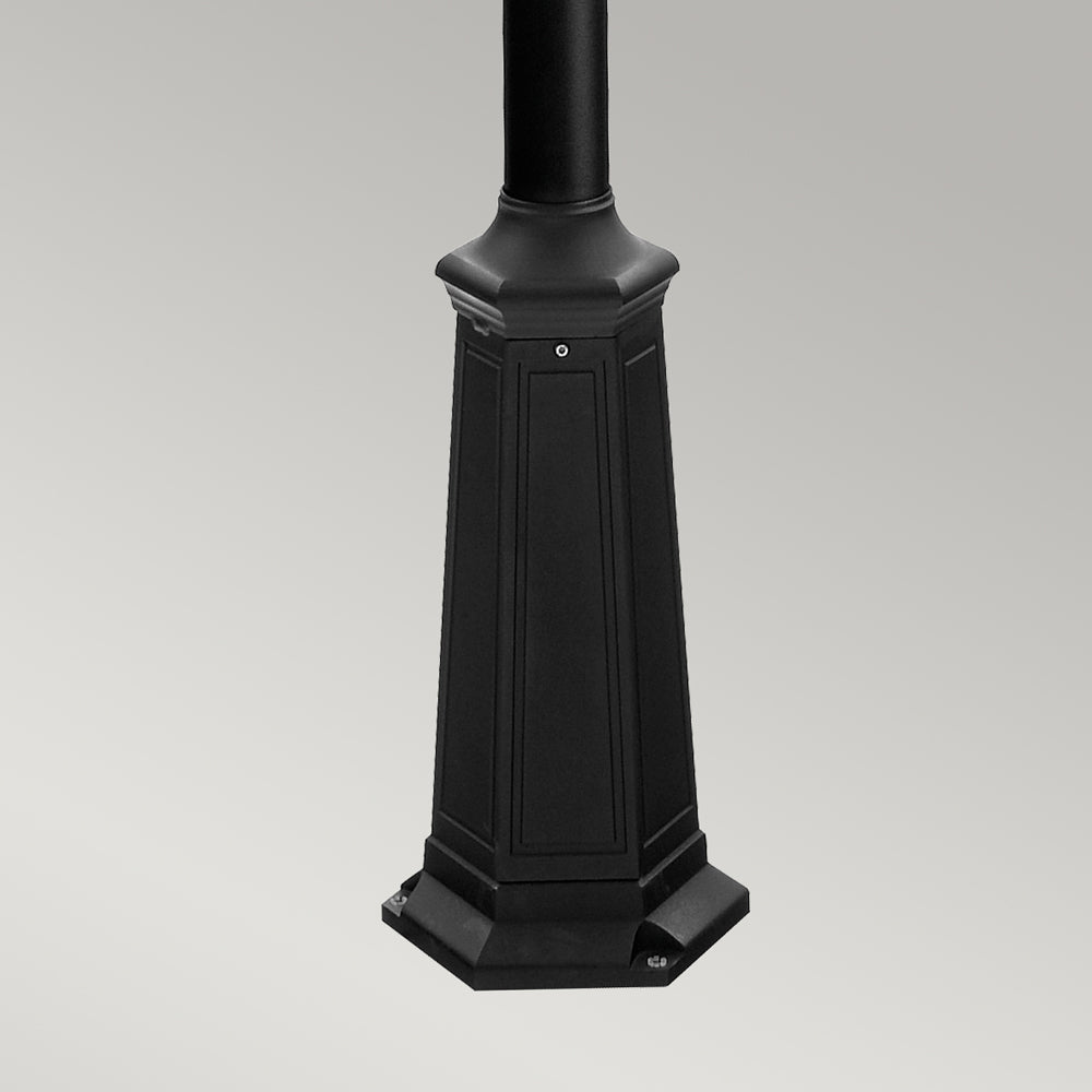Norlys Turin 2 Light Outdoor Lamp Post in Black