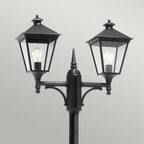 Norlys Turin 2 Light Outdoor Lamp Post in Black