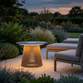 Tecka 500lm Solar Low Table 70 cm - Duratek Teak with Slate HPL Top