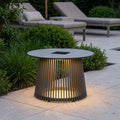 Halo 500lm Solar Low Table 50 cm - Space Grey Aluminium with Grey Ceramic HPL Top