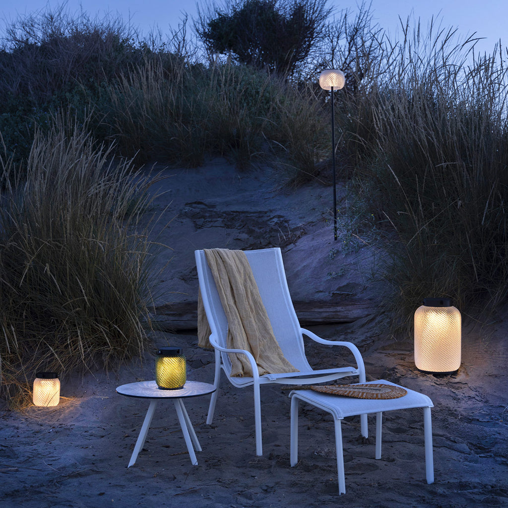 Lolie 200lm Solar Lantern 20 cm - Olive Translucent Recycled PETG with Black Aluminium