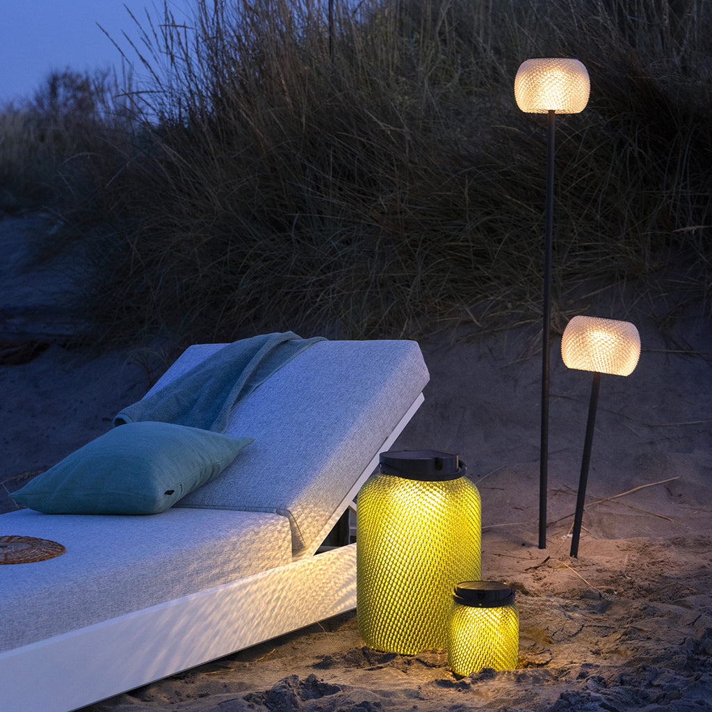 Lolie 300lm Solar Lantern 47.5 cm - Olive Translucent Recycled PETG with Black Aluminium