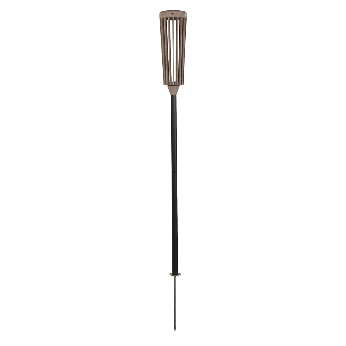 Tecka 200lm Adjustable Solar Torch / Pathway Light 82-137 cm - Teak Duratek with Black Aluminium