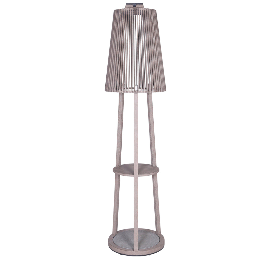 Tecka 500lm Solar Lamppost - Teak Duratek H 182 cm