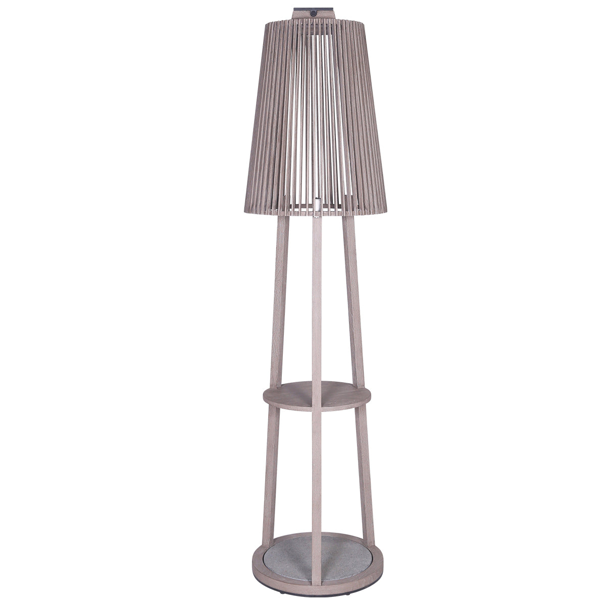 Tecka 500lm Solar Lamppost - Teak Duratek H 182 cm