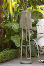 Tecka 500lm Solar Lamppost - Teak Duratek H 182 cm