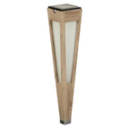 Tecka 500lm Solar Lantern 52 cm - Teak Duratek with Frosted Acrylic Diffuser