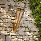 Tecka 500lm Solar Lantern 52 cm - Teak with Frosted Acrylic Diffuser