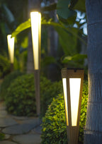 Tecka 500lm Solar Lantern 52 cm - Teak with Frosted Acrylic Diffuser