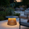 Tecka 500lm Solar Low Table 50 cm - Duratek Teak with Slate HPL Top