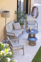 Tecka 500lm Solar Low Table 50 cm - Duratek Teak with Slate HPL Top