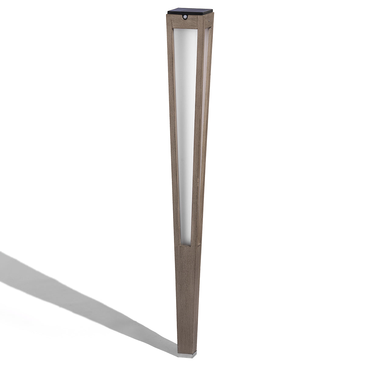 Tecka 500lm Solar Torch 120 cm - Teak Duratek with Frosted Acrylic Diffuser