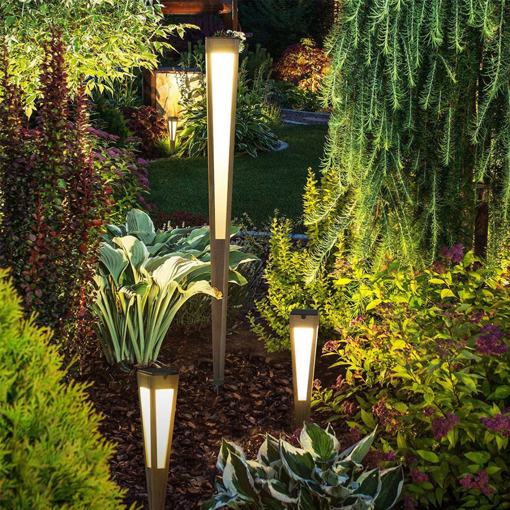 Tecka 500lm Solar Torch 120 cm - Teak Duratek with Frosted Acrylic Diffuser