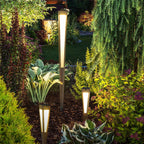 Tecka 500lm Solar Torch 120 cm - Teak Duratek with Frosted Acrylic Diffuser