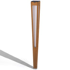 Tecka 500lm Solar Torch 120 cm - Teak with Frosted Acrylic Diffuser
