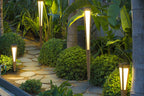Tecka 500lm Solar Torch 120 cm - Teak with Frosted Acrylic Diffuser