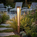 Tecka 500lm Solar Torch 120 cm - Teak with Frosted Acrylic Diffuser