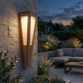Tecka 500lm Solar Lantern 52 cm - Teak with Frosted Acrylic Diffuser