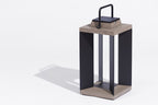 Teckalu 500lm Solar Lantern Medium 45.5 cm - Duratek Teak with Black Aluminium Slats