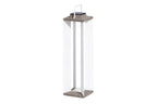 Teckalu 500lm Solar Lantern XL 90 cm - Duratek Teak with White Aluminium Slats