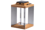 Teckinox 500lm Solar Lantern Small 36.5 cm - Teak with Stainless Steel Slats