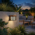 Tekura 300lm Solar Wall Light - Teak with HPL Slats