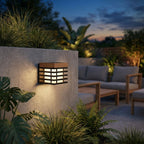 Tekura 300lm Solar Wall Light - Teak with HPL Slats