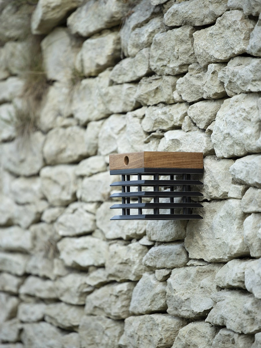 Tekura 300lm Solar Wall Light - Teak with HPL Slats