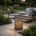 Tekura 500lm Solar Lantern 37 cm - Teak with HPL Slats