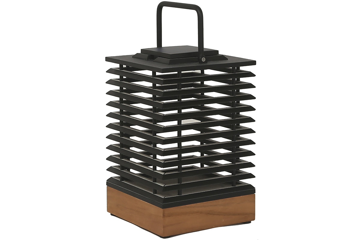 Tekura 500lm Solar Lantern 37 cm - Teak with HPL Slats