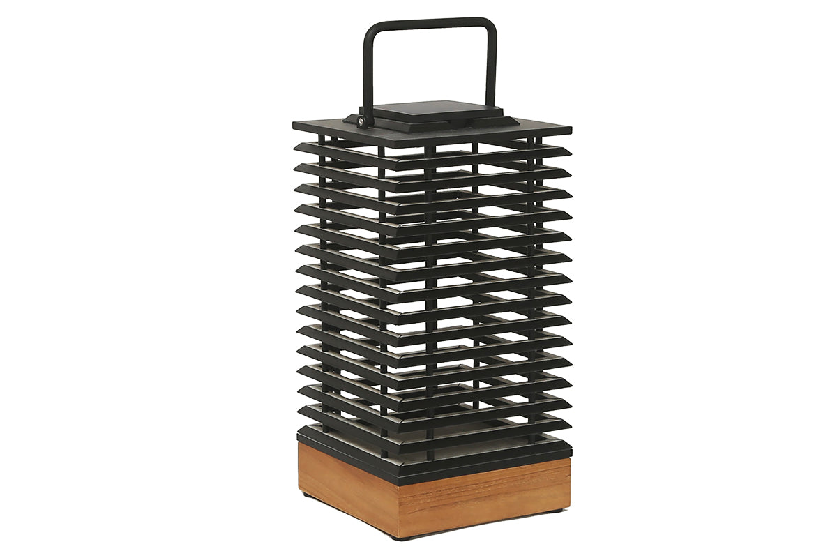 Tekura 500lm Solar Lantern 46 cm - Teak with HPL Slats