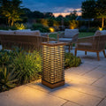 Tekura 500lm Solar Lantern 66 cm - Teak with HPL Slats