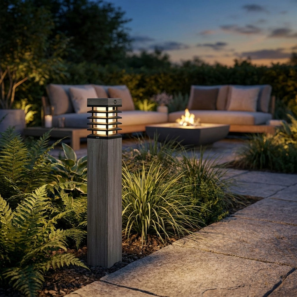 Tekura 500lm Solar Pathway Light 75 cm - Teak Duratek with HPL Slats