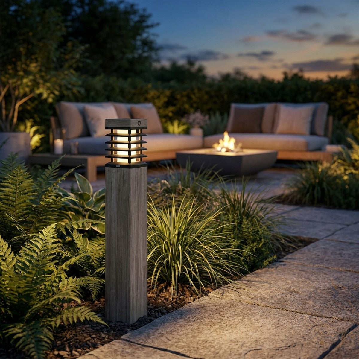 Tekura 500lm Solar Pathway Light 75 cm - Teak Duratek with HPL Slats