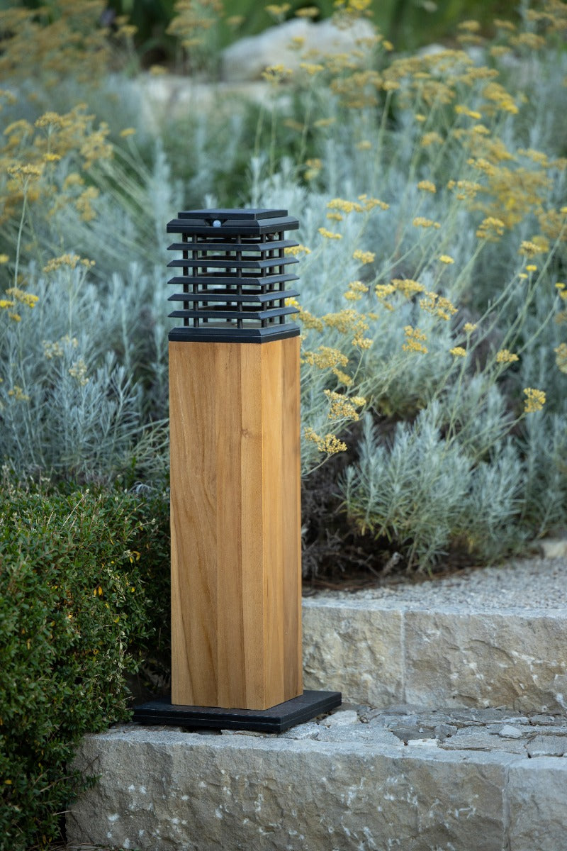 Tekura 500lm Solar Pathway Light 75 cm - Teak with HPL Slats
