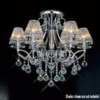 Diyas Bianco 6 Light Crystal Chandelier in Polished Chrome